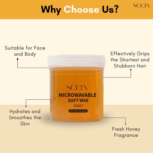 Hair Removal Soft Wax Kit 300g/Microwavable/20 Strips & 4 Spatulas,Face,Body Wax — image 2