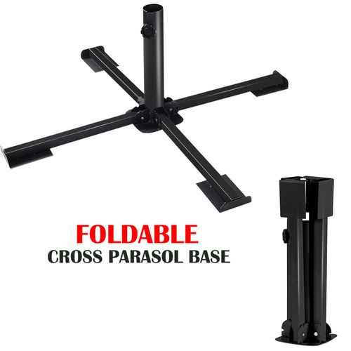 Outdoor Garden Parasol Base Stand Metal Patio Umbrella Holder Free Standing — image 1