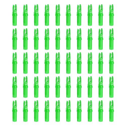 Archery Arrow Nocks 6.2mm 0.244", 50 Pack Insert Arrow Nock, Green