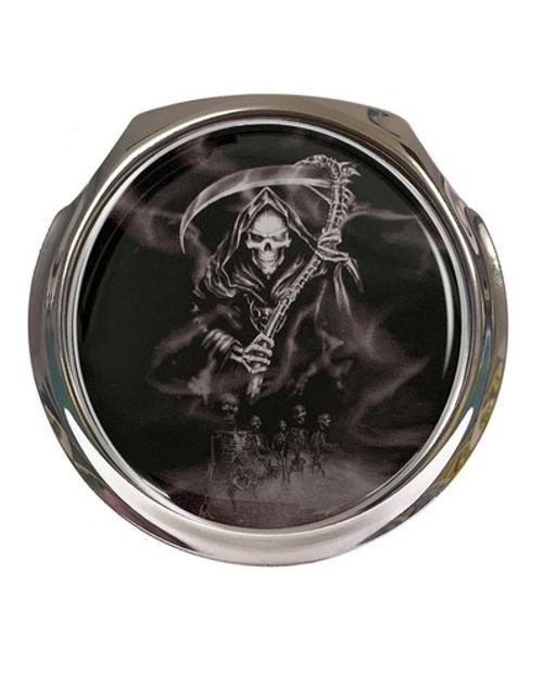 Grim Reaper Black & White - Car Grille Badge - FREE FIXINGS