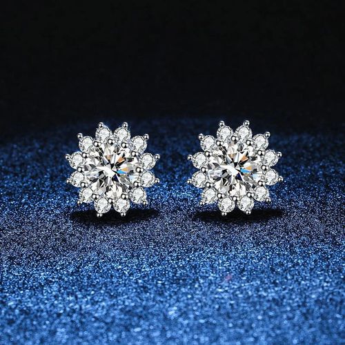 2.0ct Lab-Created Round Shape Diamond Test Pass Stud Earrings VS1/D/Excellent — image 10