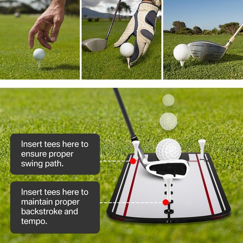 Golf Putting Alignment Mirror Practice Swing Training Aid Trainer Eye Line Tool — image 4