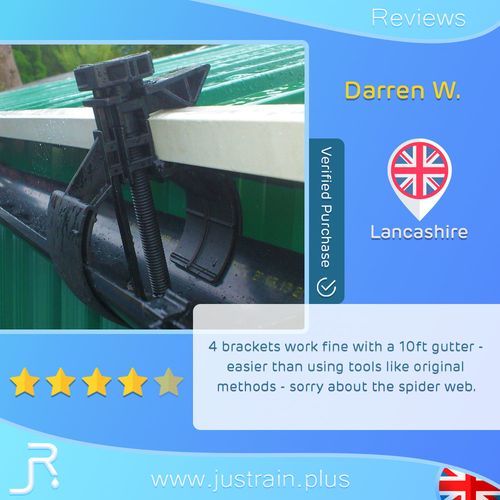 Shed Mini Guttering Gutter Bracket Clamp Adjustable No Tools Required Multi-Pack — image 7