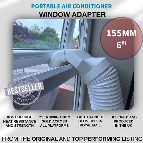 High Flow Air Con Window Vent Adapter Connector AC 155mm 6" 