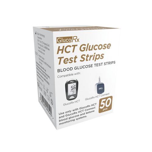 GlucoRx HCT Glucose Test Strips (Pack of 50 Units) — image 1