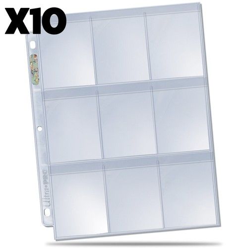ULTRA PRO 9-POCKET TRADING CARD A4 SLEEVES SECURE PLATINUM PAGES 10 - 100 