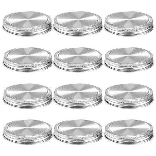 12PCS Canning Lids Tinplate Canning Jar Lids For Mason Ball Reusable Metal Caps