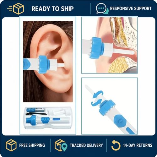 Electric Cordless Vacuum Ear Cleaner Wax Remover Safety Painless Cleaning Device — image 1