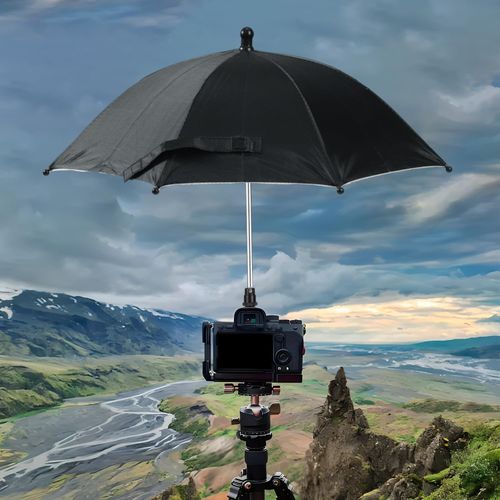 Camera Hot Shoe Umbrella, Waterproof Camera Umbrella DSLR Camera Sunshade Rain C — image 7