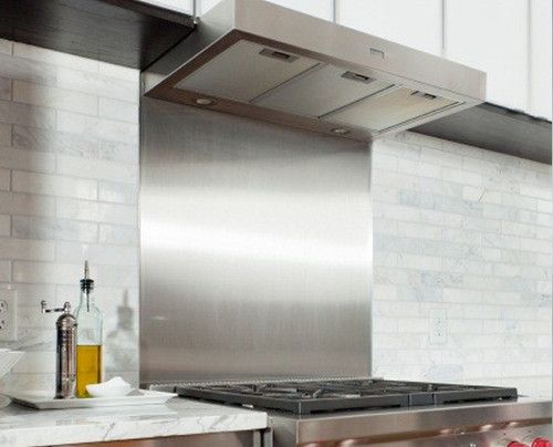Satin Stainless Steel Cooker Splashback Brushed Kitchen Hob Splash Back Plate