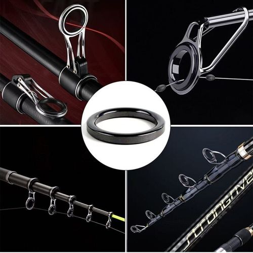 Fishing Rod Repair Kit with 40 Ceramic Guide Rings Rod Eye Replacement — image 3