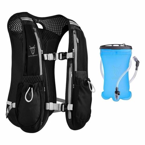 UTOBEST BLACK RUNNING HYDRATION VEST BACKPACK BAG 5L INCLUDES BLADDER — image 1