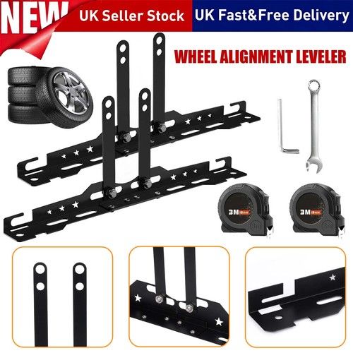 2PCS Upgraded Toe Wheel Alignment Tool Plate Kit Silver Toe Alignment Tool Plate