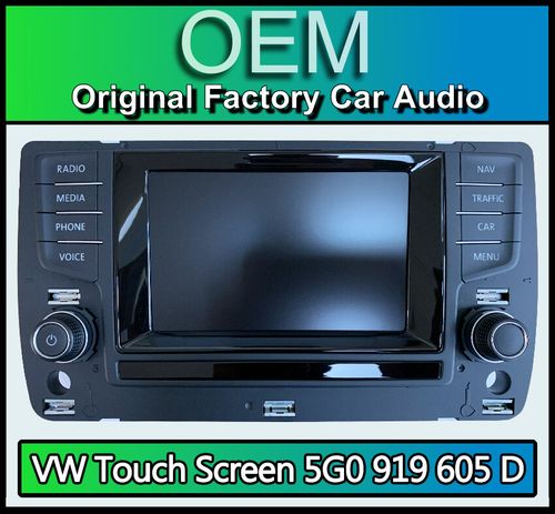 VW Navigation Screen Bluetooth touchscreen display Volkswagen sat nav 5G0919605D — image 1