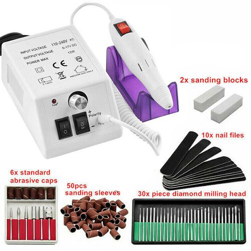 Electric Nail Art File Drill Machine Professional Manicure Pedicure False Set UK — image 2