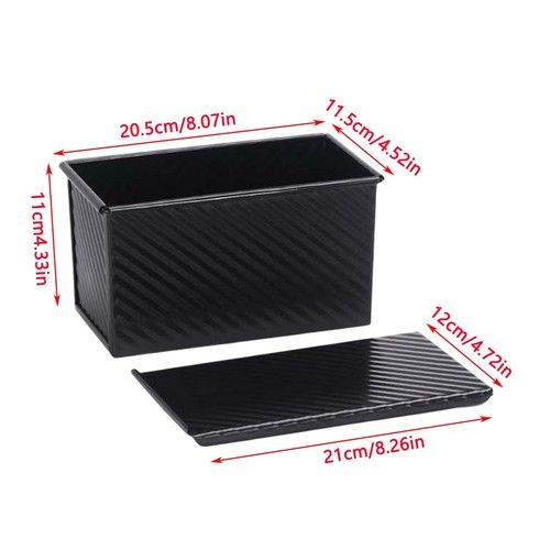 Rectangle Non-stick Toast Box Kitchen Bread Loaf Tin Pan Mold Baking Tool w/ Lid
