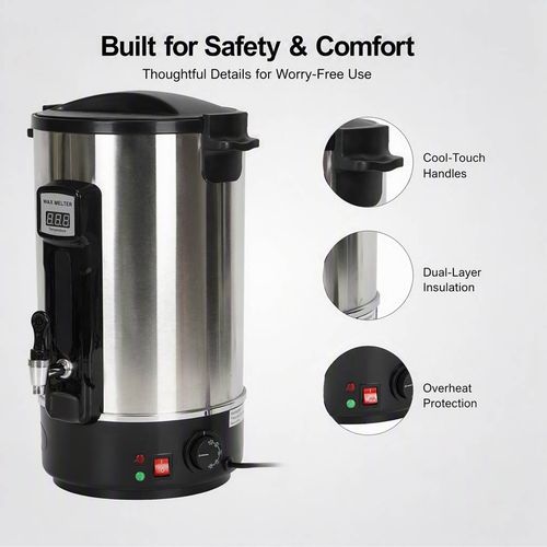 Candle Making Electric Wax Melting Container 20L Melter with Heating Core Spout — image 4