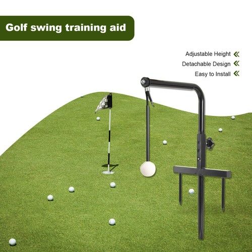 Golf Swing Trainer Aid Golf Practice Swing Groover & Hitting Training Adjustable