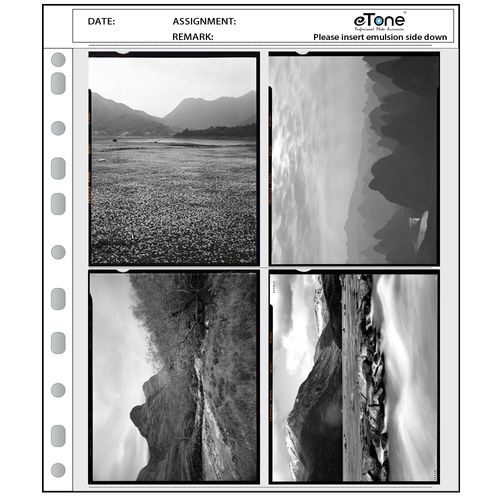 30x Archival Storage Sheets 4x5 Page Bag Ring Binder Archival B&W Film Negative — image 1