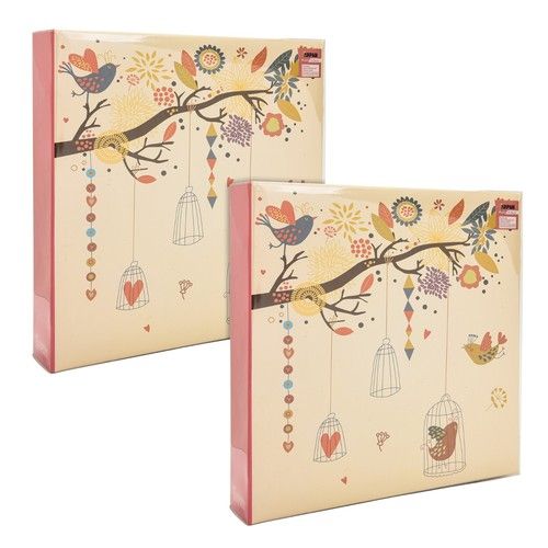 ARPAN XL Self-Adhesive Photo Album 3-Ring Binder 20 Sheets 40 Sides - Pack of 2