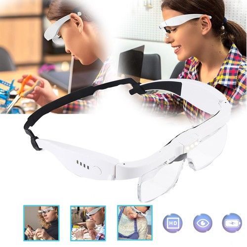 Head-Mounted Magnifying Glasses Lenses Hands Free Magnifying Glasses for Crafts