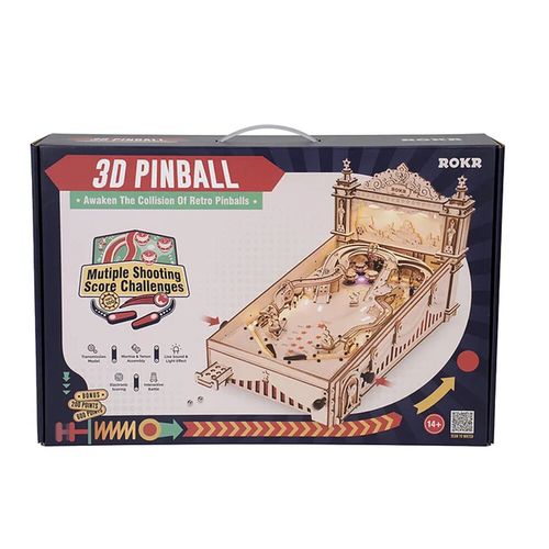 Rokr Amusement Park Series Building Kits Wooden Puzzle Pinball Machine for Gifts — image 6