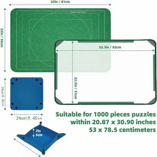 Puzzle Board 1000 Pieces Storage with 6 Sorting Trays And Cover 32"x22" — image 9