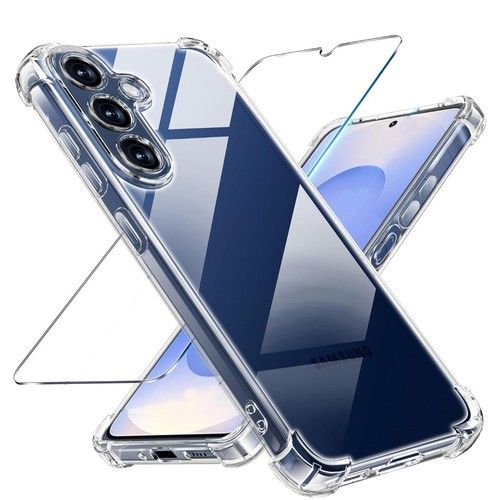 Case For Samsung A17/A16/A26/A36/A56 Clear Silicone Phone Cover&Screen Protector