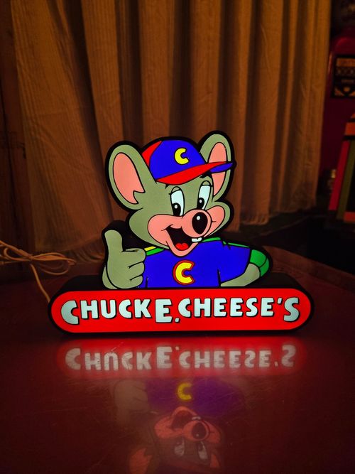 Chuck E Cheese Thumbs Up - USB Lighted LED Sign - Man Cave - arcade — image 1