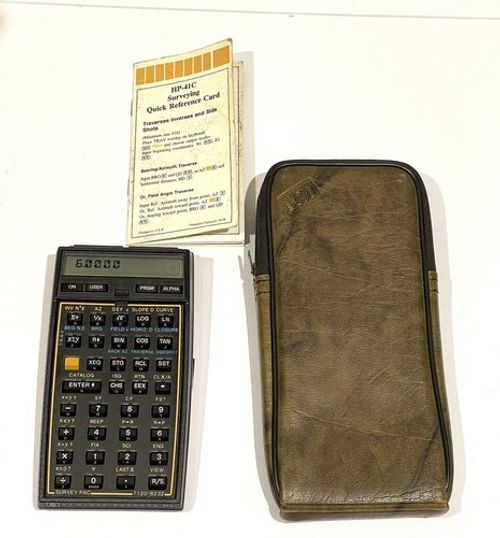 Hewlett-Packard HP 41C Scientific Calculator 1979 With Case & Manual VGC!