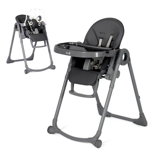 High Chair for Baby Folding Highchair Adjustable Toddler Seat with Activity Toys