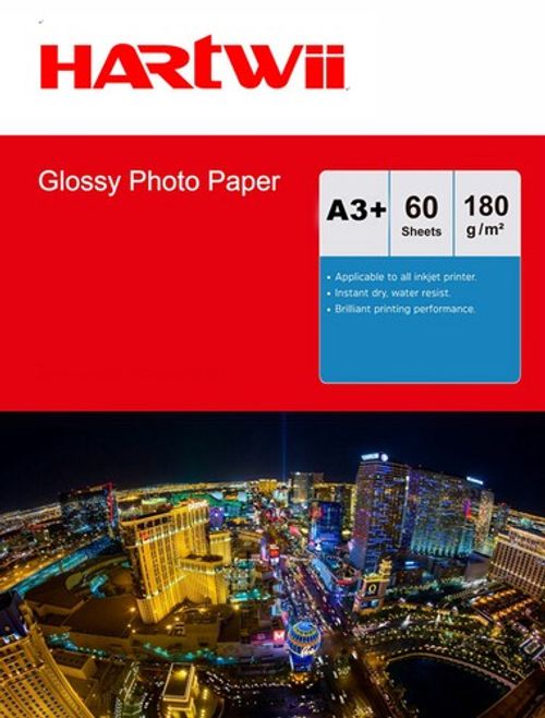 A3+ A3 Plus High Glossy Photo Paper Inkjet Paper 13x19 In 180Gsm - 60 Sheets