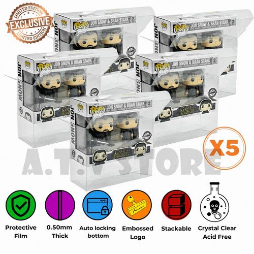 ATV Protectors / Cases / For 2 Pack Funko Pop Vinyls 0.50mm Thickness (1-5 pack)