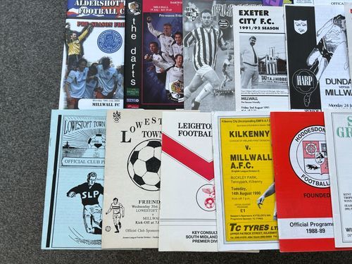 Millwall FC away friendly 1980s to 2000s job lot collection x 38 mint condition — image 4