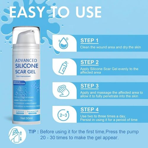 Silicone Scar Gel, Effective Scar Cream for Old and New Scars 50ML — image 3