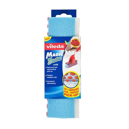 Vileda Magic Mop Refill Sponge Replacement Head Hard Floor Cleaning