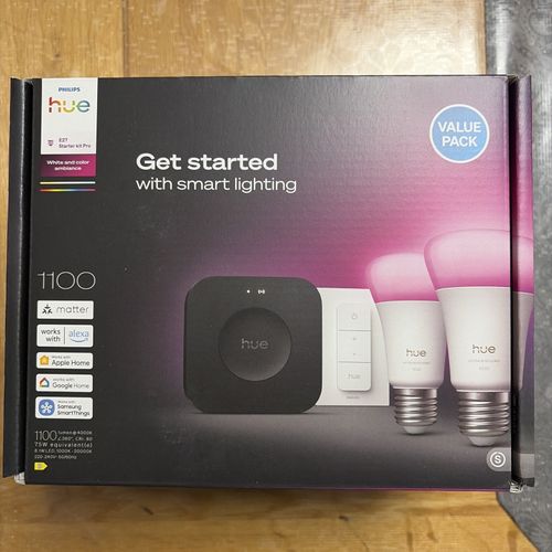 Philips Hue pro  Colour Ambiance E27  Kit with Dimmer motion sensing Alexa Apple — image 1
