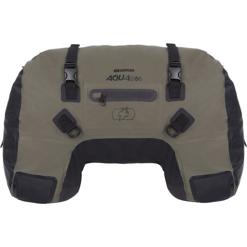 Oxford Aqua D50 Waterproof Duffle Bag Motorcycle Tail Bag  - Khaki / Black