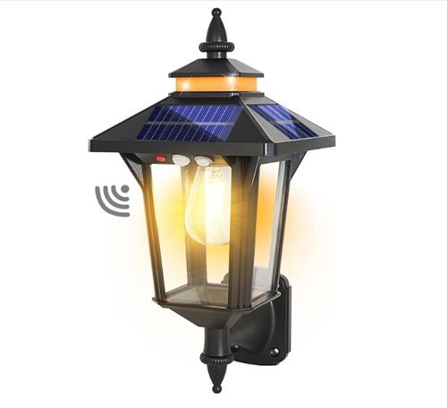 COLBOR Solar Lantern Light Vintage Solar Wall Light for Outdoor Garden Patio — image 1