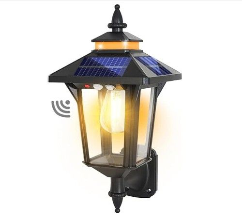 COLBOR Solar Lantern Light Vintage Solar Wall Light for Outdoor Garden Patio