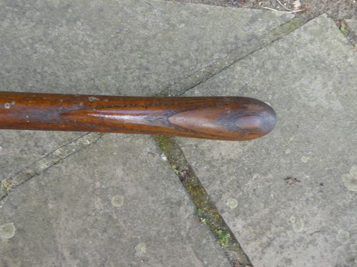 Vintage Pitch Fork - hay fork - 2 Prong Old Farm Tool. Long wooden handle. — image 6