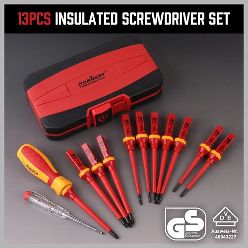 VDE Insulated Electrician Screwdriver Set Pozi Philips Flat Torx Interchangeable — image 3