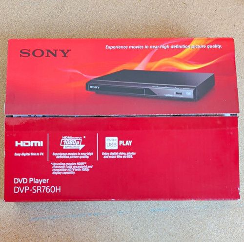 Sony DVP-SR760H DVD Player Black HDMI 1080p Upscaling USB Input