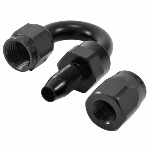 AN10 10AN Fitting Nylon Braided Oil Gas Fuel Hose End Line Pipe Kit Black — image 10