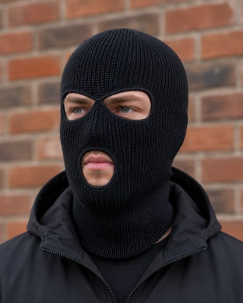 Balaclava Full Face Mask 3 Eyelet Knitted Winter Ski Mask 3 Hole Warm One Size