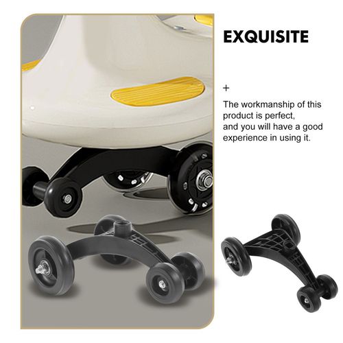 Kids Wiggle Car Replacement Wheels Durable Plastic Black Flexible Front Wheels — image 10