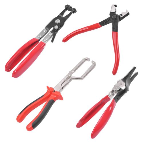 4Pcs Hose Clamp Pliers Remover Kit Water Pipe Fuel Spring Removal Tool Pipe Clip — image 13