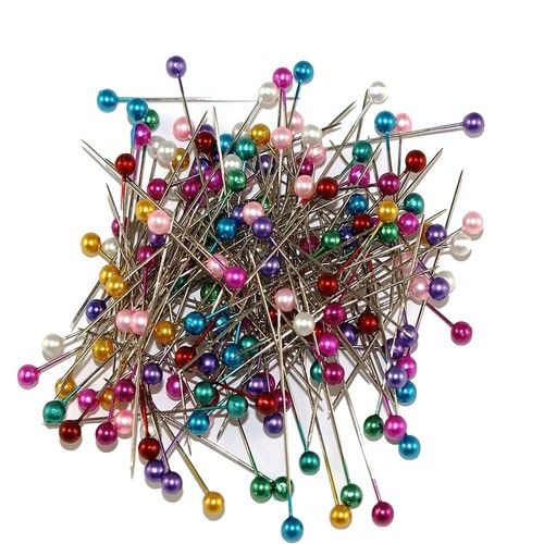 Sewing Pins Multicolor Head Pins Straight for Dressmaker Jewelery Decoration
