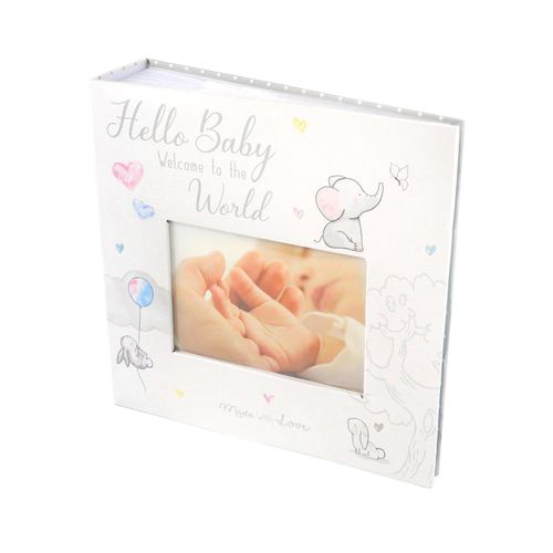 Baby First Photo Album 4x6'' 252 Photos Memo White Unisex Birthday Christening — image 1
