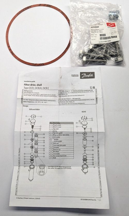 DANFOSS ELIMINATOR DCR 0489 - 023U7053 - FILTER DRIER SHELL — image 2